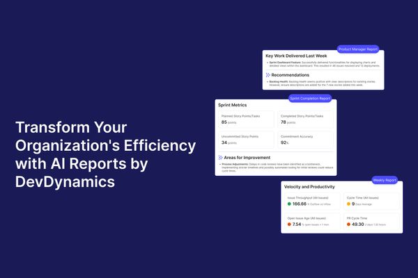 Transform your organization's efficiency with AI reports by DevDynamics